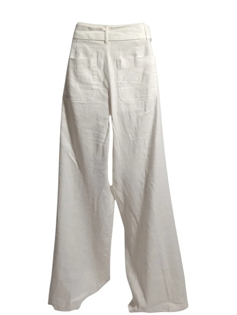 Banana Republic High Waist Linen Wide Leg Tie Waist Career Pants Size 12L